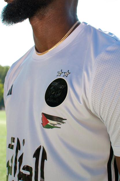 MAILLOT ALGERIE X PALESTINE BLANC NEIGE 2024